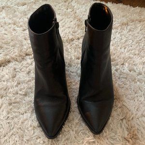 ALDO black block heeled boots with point toe
